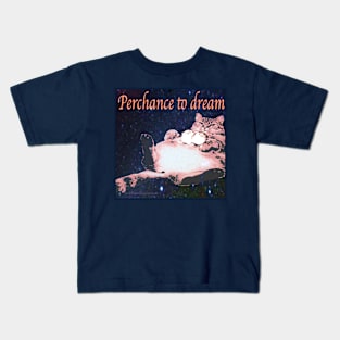 Perchance to Dream Cat in space Kids T-Shirt